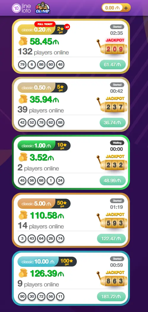 10Line Loto oyunu qaydaları və əsas xüsusiyyətləri